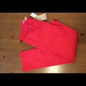 NWT Justice red skinny jeans girls